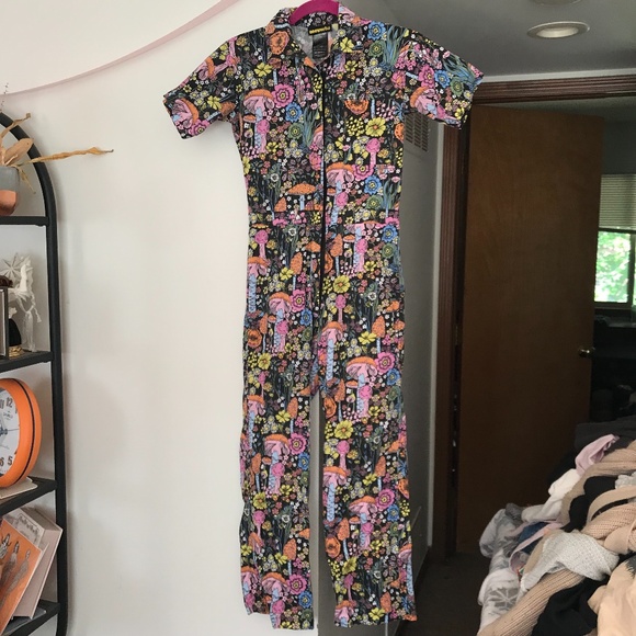 Nooworks Magical Mushrooms Coveralls Size XXS - Picture 2 of 8